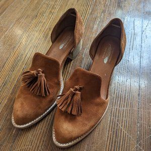 Free People Jeffrey Campbell Charles Slip-On Tassel Loafers Suede Size 9